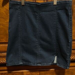 Free People Indigo Blue Denim Pencil Mini Skirt 
Size M